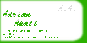 adrian apati business card